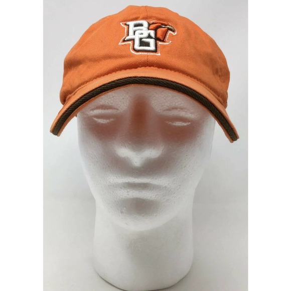 Bowling Green Falcons Baseball Cap Orange Embroidered Adidas OSFM Strap Back Hat - Picture 12 of 12